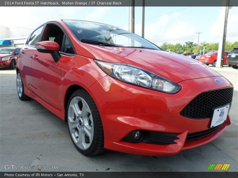 Molten Orange / ST Charcoal Black 2014 Ford Fiesta ST Hatchback