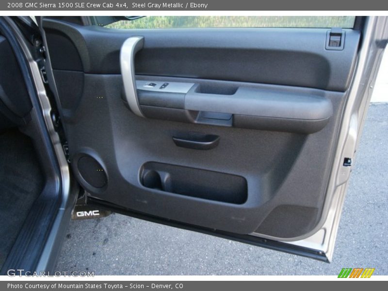 Steel Gray Metallic / Ebony 2008 GMC Sierra 1500 SLE Crew Cab 4x4
