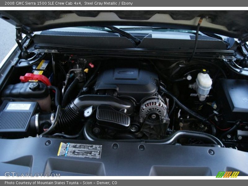 Steel Gray Metallic / Ebony 2008 GMC Sierra 1500 SLE Crew Cab 4x4