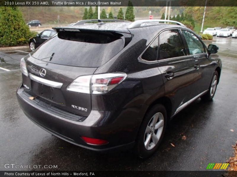 Truffle Brown Mica / Black/Brown Walnut 2010 Lexus RX 350 AWD