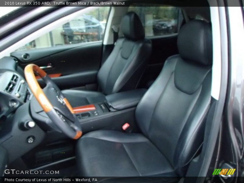 Truffle Brown Mica / Black/Brown Walnut 2010 Lexus RX 350 AWD