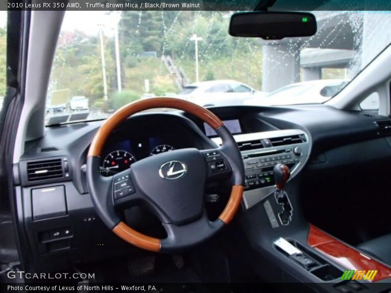 Truffle Brown Mica / Black/Brown Walnut 2010 Lexus RX 350 AWD