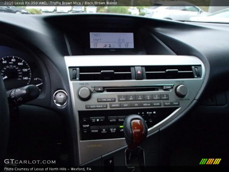 Truffle Brown Mica / Black/Brown Walnut 2010 Lexus RX 350 AWD