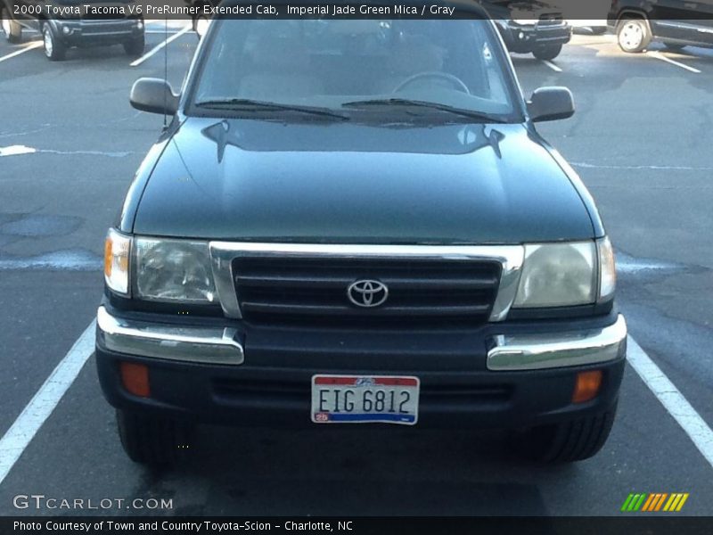 Imperial Jade Green Mica / Gray 2000 Toyota Tacoma V6 PreRunner Extended Cab