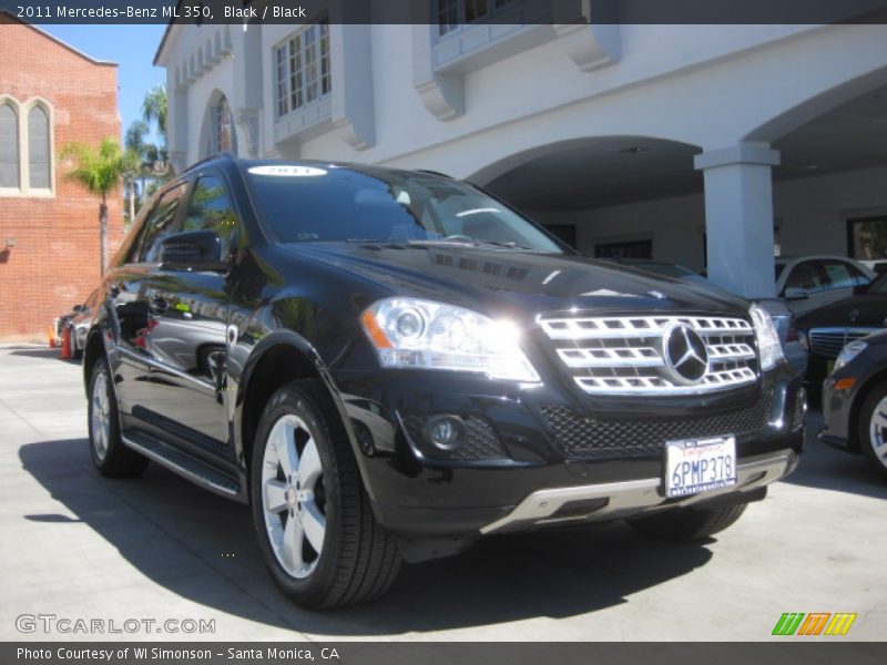 Black / Black 2011 Mercedes-Benz ML 350