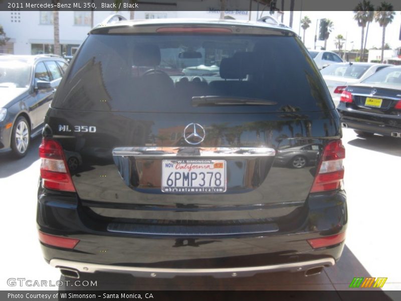 Black / Black 2011 Mercedes-Benz ML 350