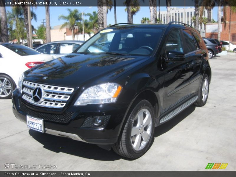 Black / Black 2011 Mercedes-Benz ML 350