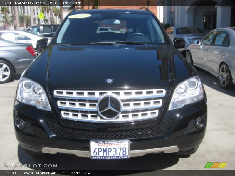 Black / Black 2011 Mercedes-Benz ML 350