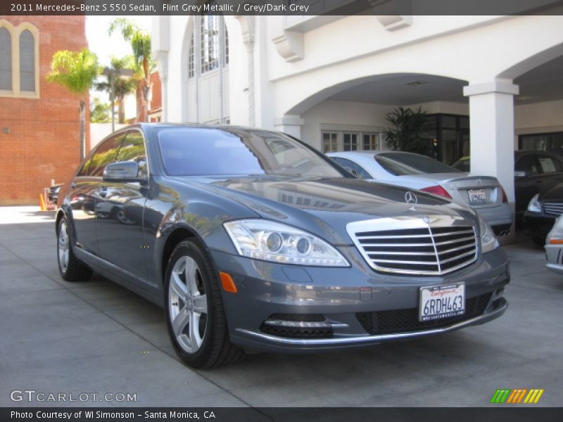 Flint Grey Metallic / Grey/Dark Grey 2011 Mercedes-Benz S 550 Sedan