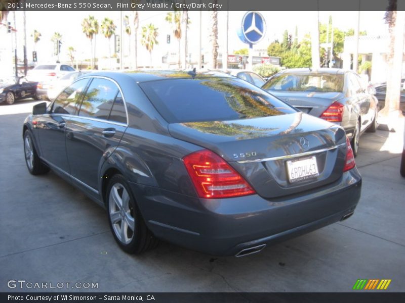 Flint Grey Metallic / Grey/Dark Grey 2011 Mercedes-Benz S 550 Sedan
