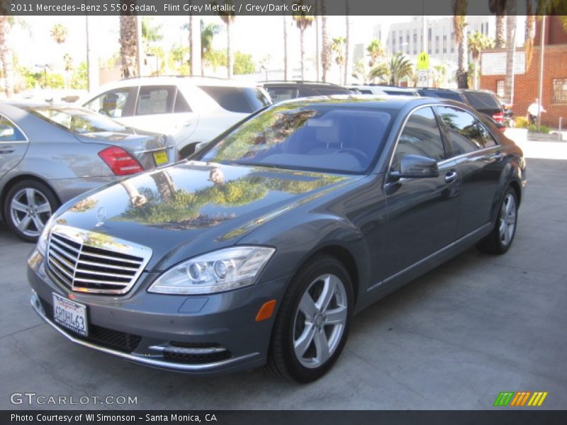 Flint Grey Metallic / Grey/Dark Grey 2011 Mercedes-Benz S 550 Sedan