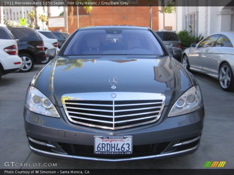 Flint Grey Metallic / Grey/Dark Grey 2011 Mercedes-Benz S 550 Sedan