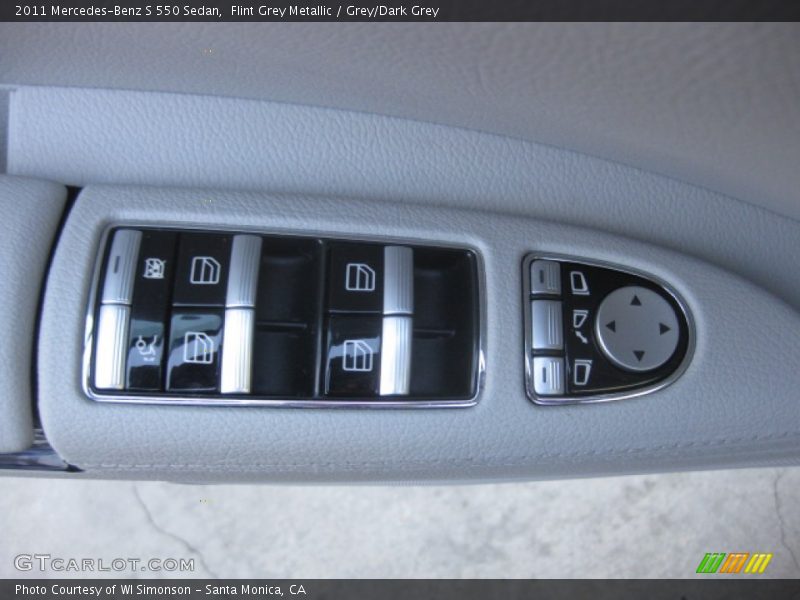 Flint Grey Metallic / Grey/Dark Grey 2011 Mercedes-Benz S 550 Sedan