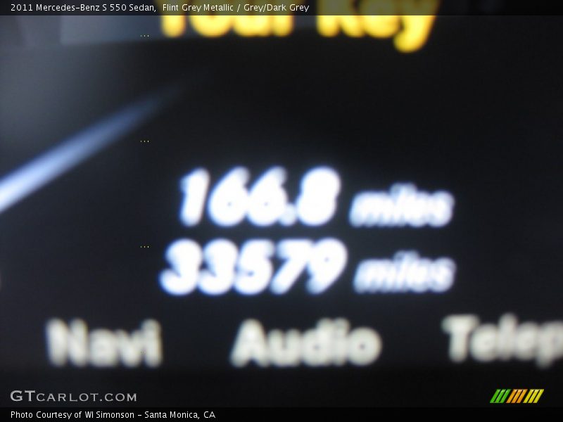 Flint Grey Metallic / Grey/Dark Grey 2011 Mercedes-Benz S 550 Sedan