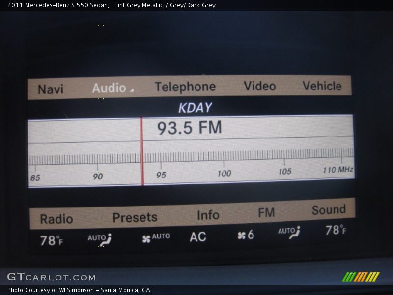 Flint Grey Metallic / Grey/Dark Grey 2011 Mercedes-Benz S 550 Sedan