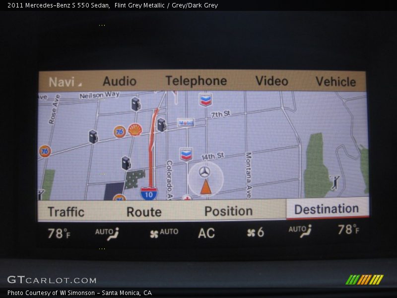 Flint Grey Metallic / Grey/Dark Grey 2011 Mercedes-Benz S 550 Sedan