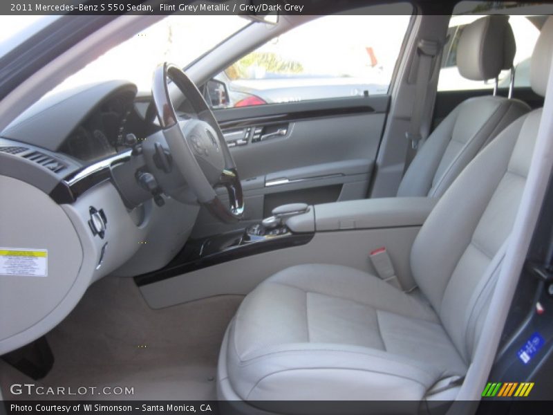 Flint Grey Metallic / Grey/Dark Grey 2011 Mercedes-Benz S 550 Sedan