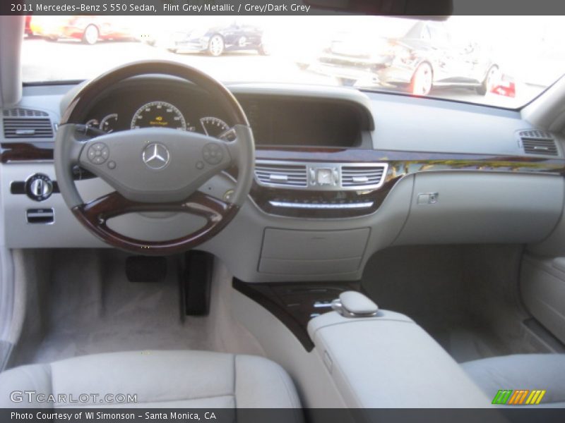 Flint Grey Metallic / Grey/Dark Grey 2011 Mercedes-Benz S 550 Sedan