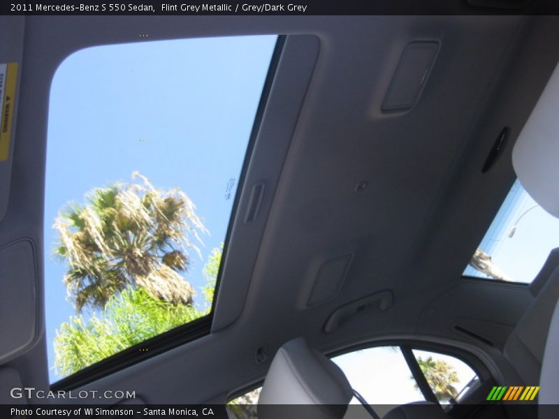 Flint Grey Metallic / Grey/Dark Grey 2011 Mercedes-Benz S 550 Sedan