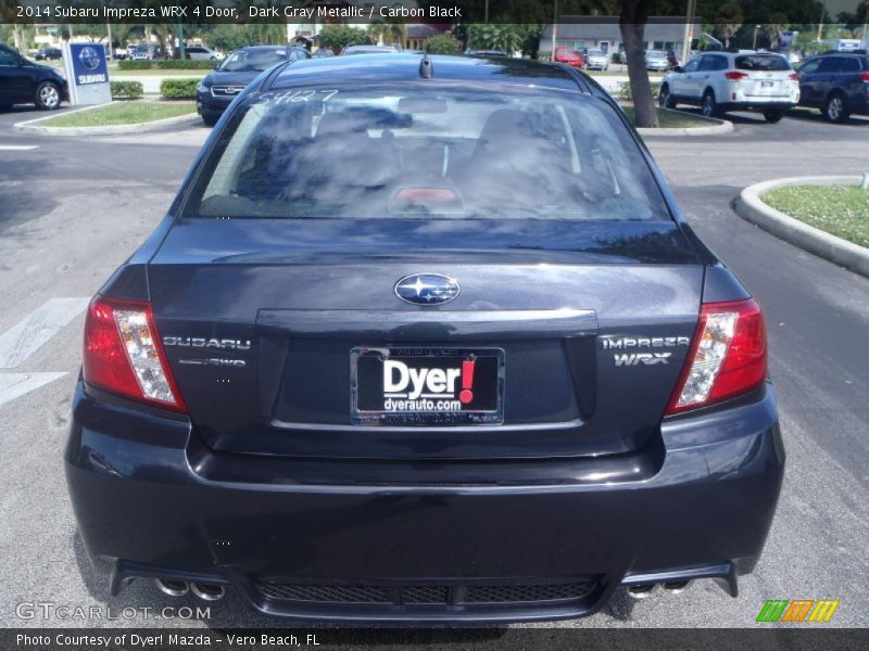 Dark Gray Metallic / Carbon Black 2014 Subaru Impreza WRX 4 Door
