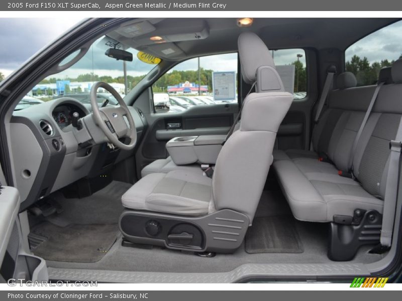 Aspen Green Metallic / Medium Flint Grey 2005 Ford F150 XLT SuperCab