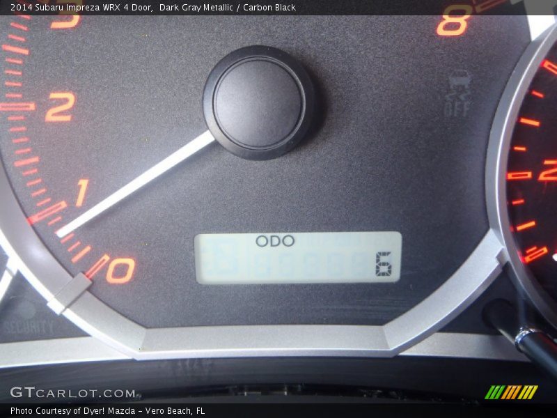 Dark Gray Metallic / Carbon Black 2014 Subaru Impreza WRX 4 Door