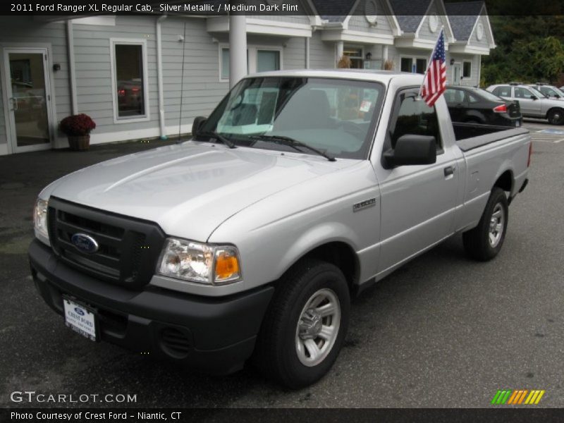 Silver Metallic / Medium Dark Flint 2011 Ford Ranger XL Regular Cab