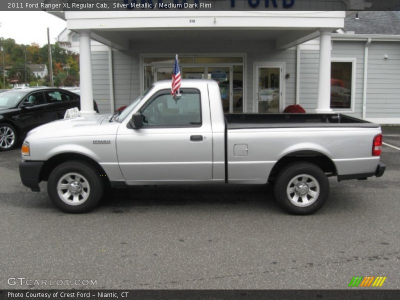 Silver Metallic / Medium Dark Flint 2011 Ford Ranger XL Regular Cab