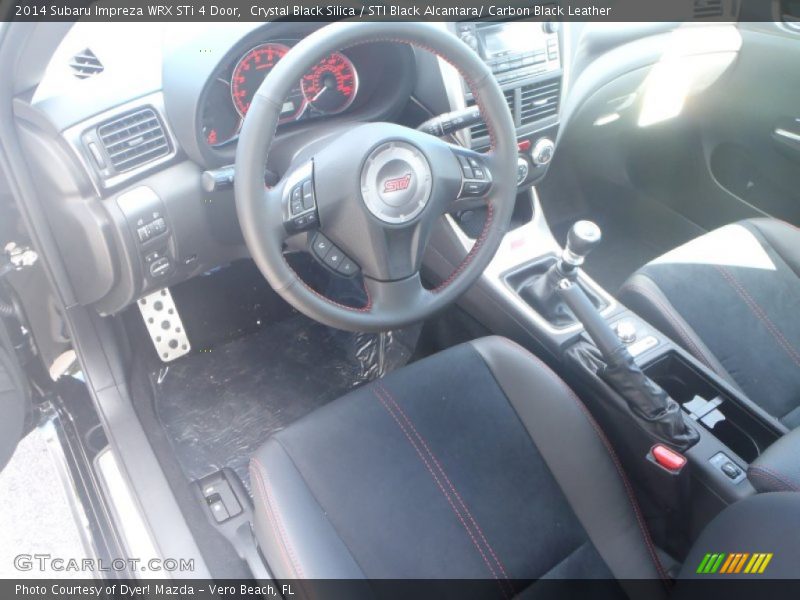 Crystal Black Silica / STI Black Alcantara/ Carbon Black Leather 2014 Subaru Impreza WRX STi 4 Door