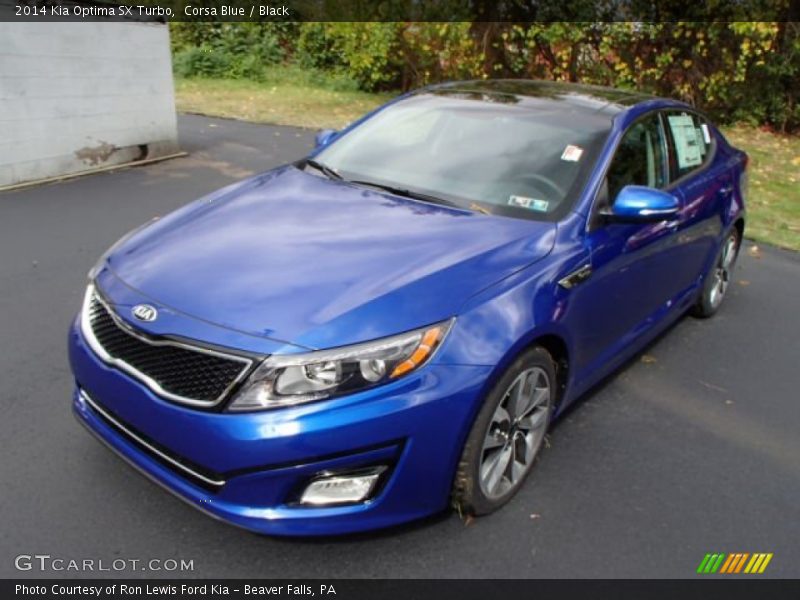 Corsa Blue / Black 2014 Kia Optima SX Turbo