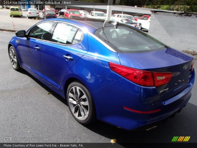 Corsa Blue / Black 2014 Kia Optima SX Turbo