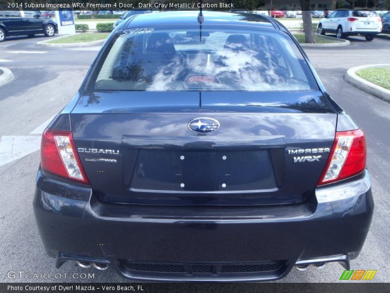 Dark Gray Metallic / Carbon Black 2014 Subaru Impreza WRX Premium 4 Door