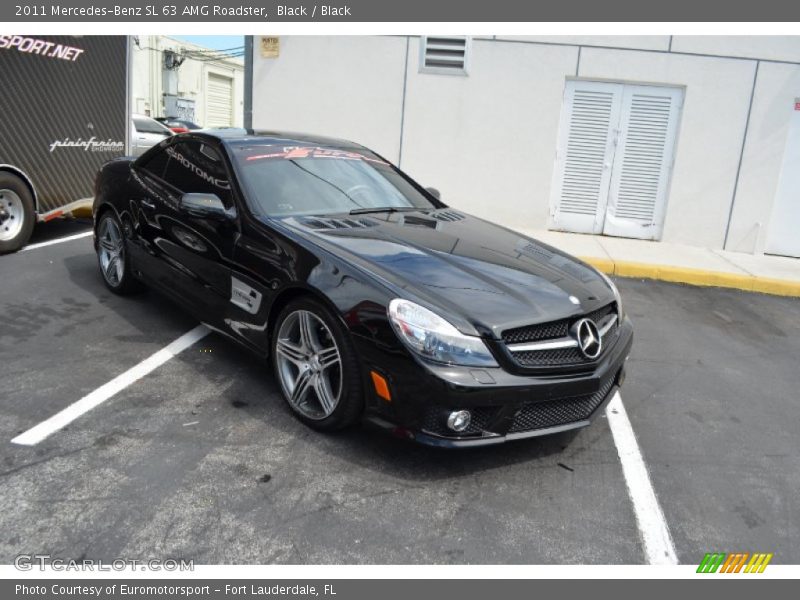 Black / Black 2011 Mercedes-Benz SL 63 AMG Roadster