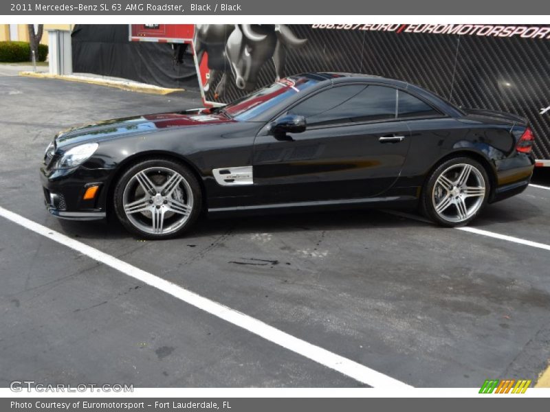 Black / Black 2011 Mercedes-Benz SL 63 AMG Roadster