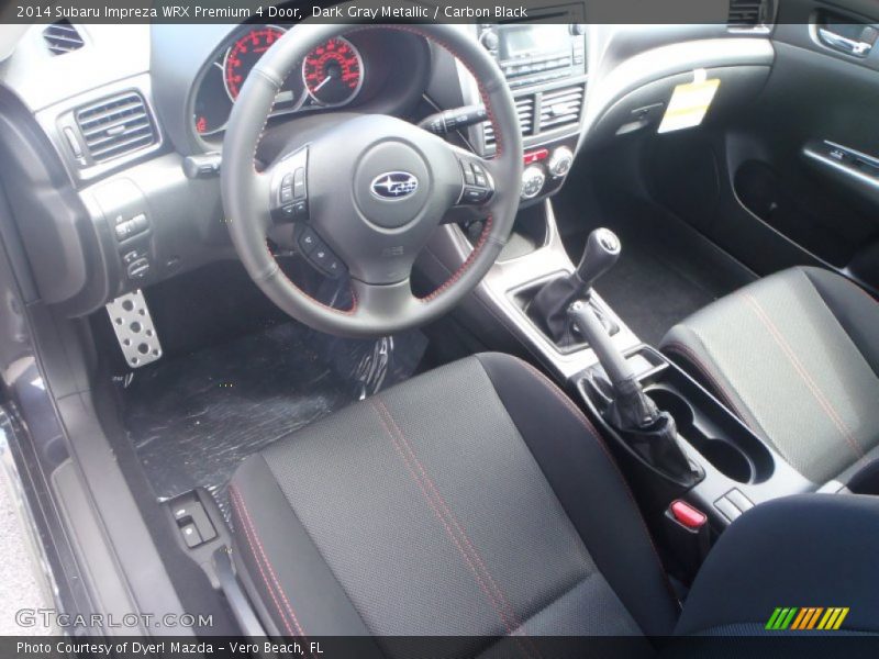 Dark Gray Metallic / Carbon Black 2014 Subaru Impreza WRX Premium 4 Door