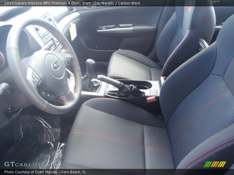 Dark Gray Metallic / Carbon Black 2014 Subaru Impreza WRX Premium 4 Door