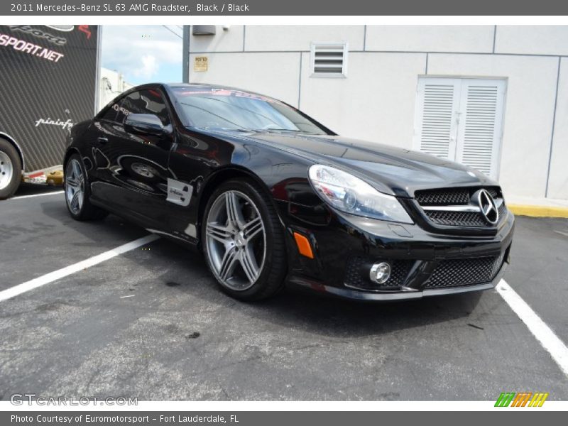 Black / Black 2011 Mercedes-Benz SL 63 AMG Roadster