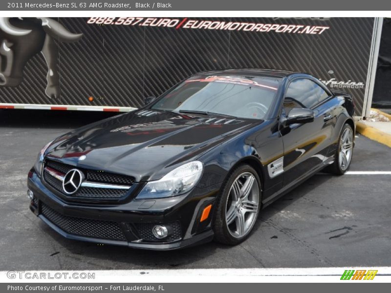 Black / Black 2011 Mercedes-Benz SL 63 AMG Roadster