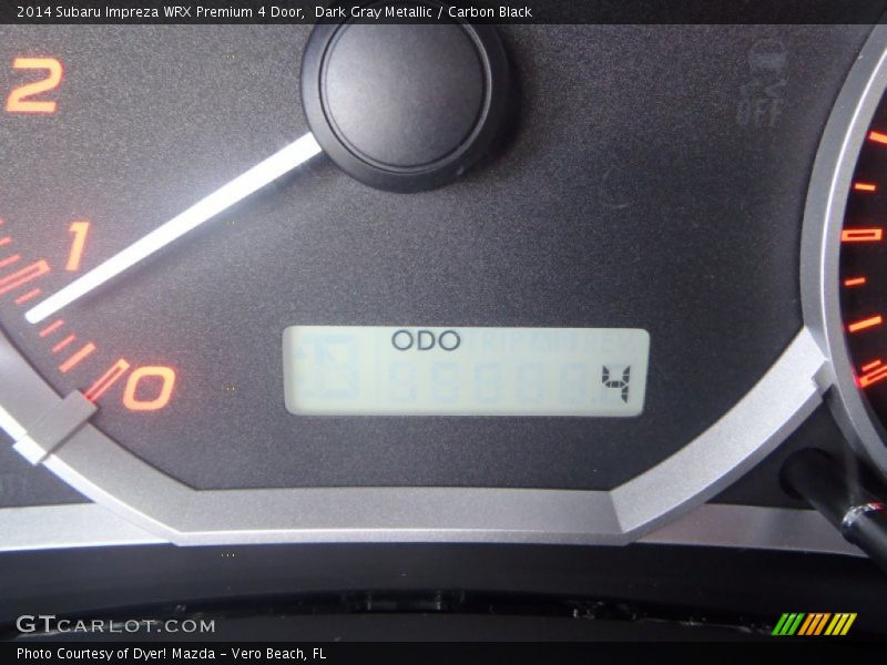 Dark Gray Metallic / Carbon Black 2014 Subaru Impreza WRX Premium 4 Door