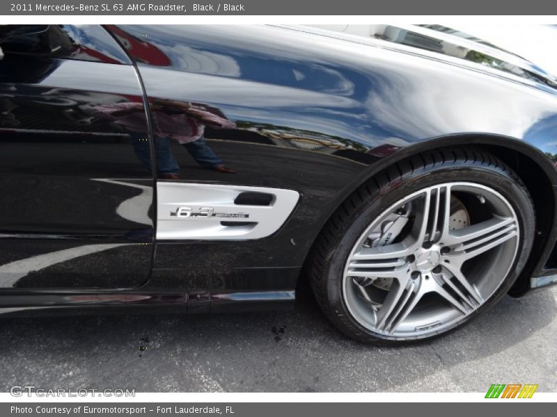 Black / Black 2011 Mercedes-Benz SL 63 AMG Roadster