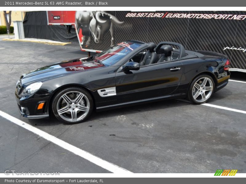 Black / Black 2011 Mercedes-Benz SL 63 AMG Roadster
