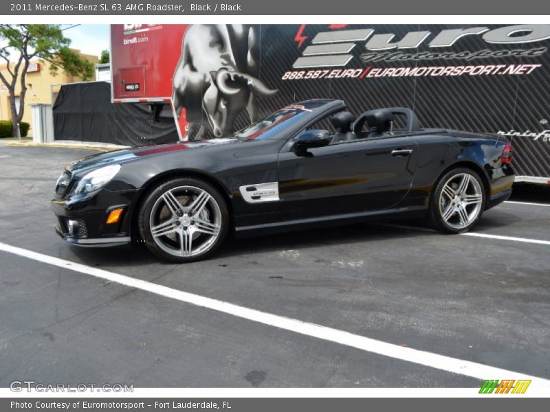 Black / Black 2011 Mercedes-Benz SL 63 AMG Roadster