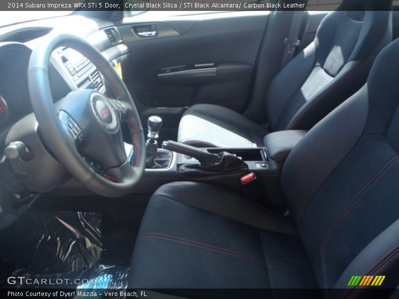 Crystal Black Silica / STI Black Alcantara/ Carbon Black Leather 2014 Subaru Impreza WRX STi 5 Door