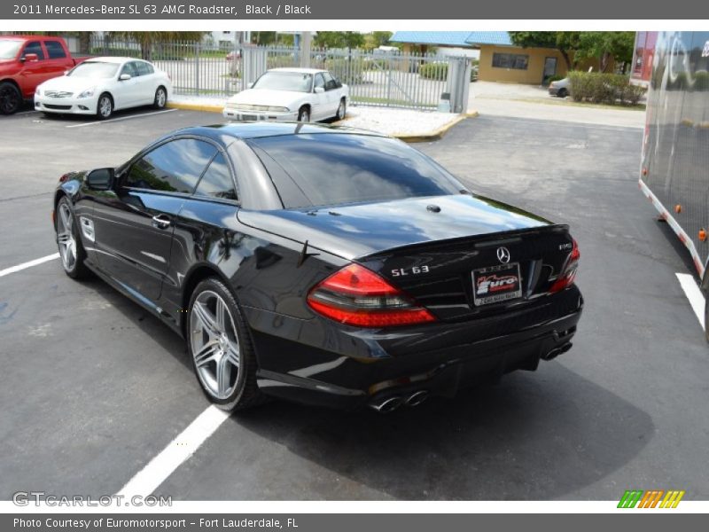 Black / Black 2011 Mercedes-Benz SL 63 AMG Roadster