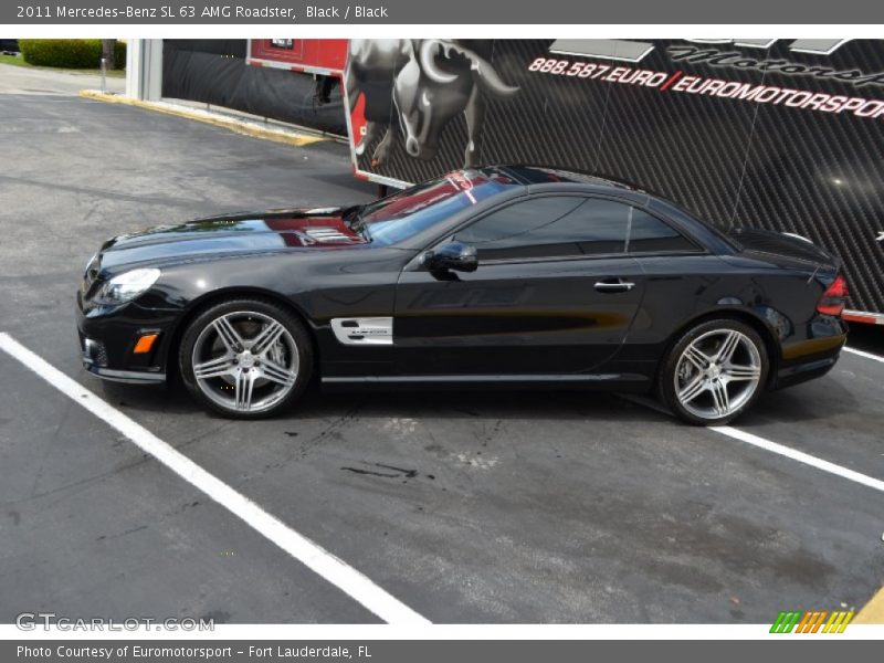 Black / Black 2011 Mercedes-Benz SL 63 AMG Roadster