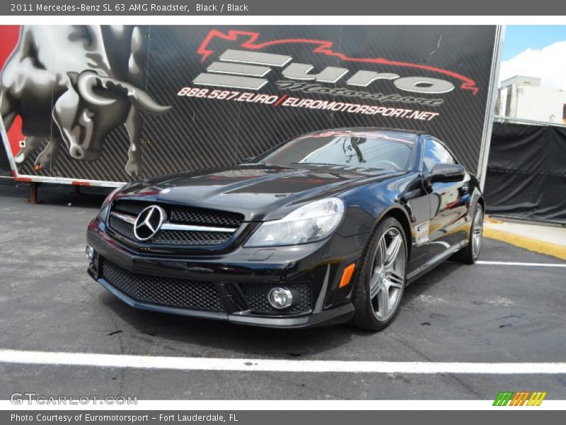 Black / Black 2011 Mercedes-Benz SL 63 AMG Roadster