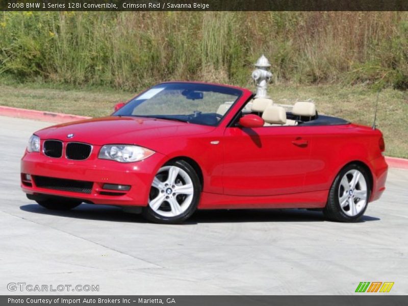 Crimson Red / Savanna Beige 2008 BMW 1 Series 128i Convertible