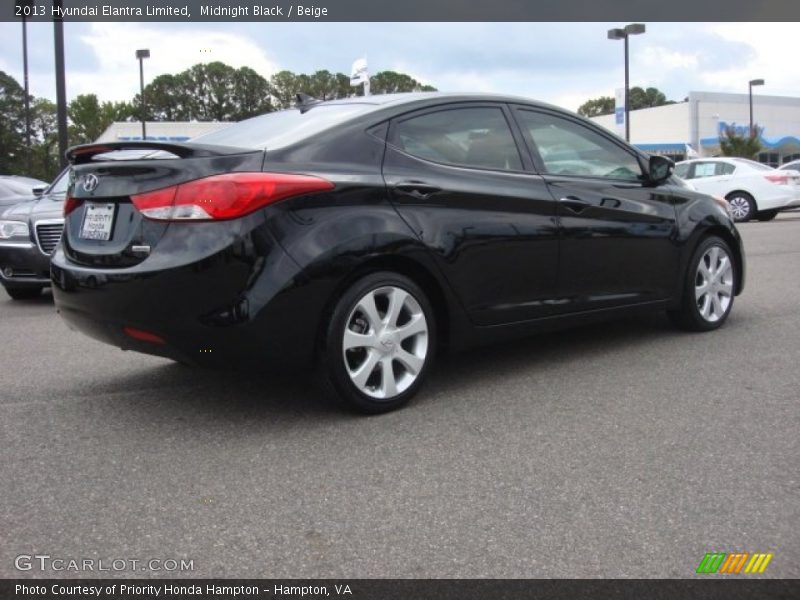 Midnight Black / Beige 2013 Hyundai Elantra Limited
