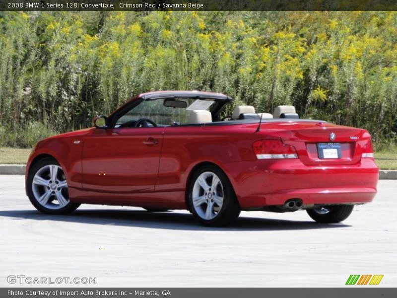 Crimson Red / Savanna Beige 2008 BMW 1 Series 128i Convertible