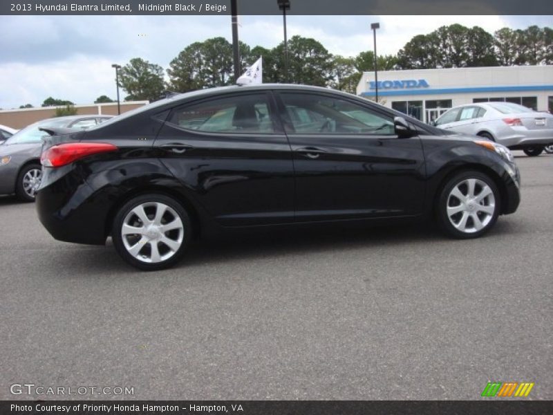 Midnight Black / Beige 2013 Hyundai Elantra Limited